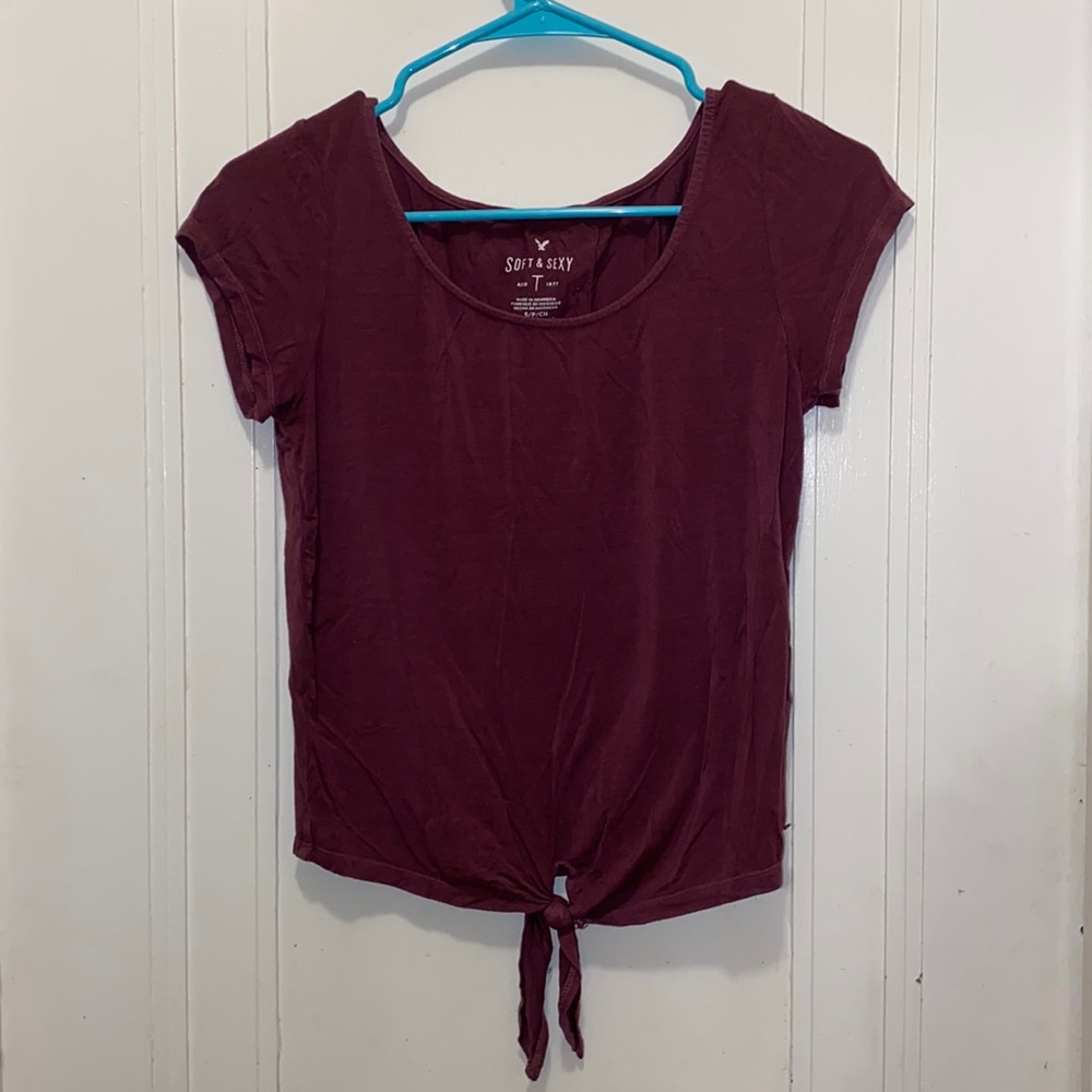 Soft and Sexy American Eagle Maroon Shirt
